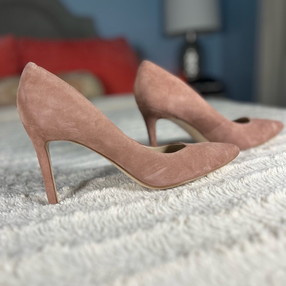Nine West Tatiana Pointy Toe Pumps Dusty Pink Suede Size 9 NEW - Picture 1 of 7